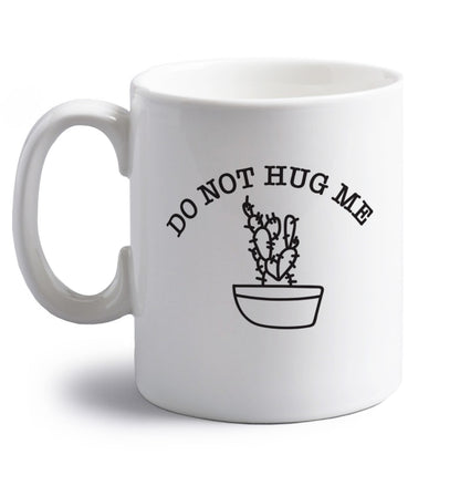 Do not hug me cactus pocket right handed white ceramic mug 