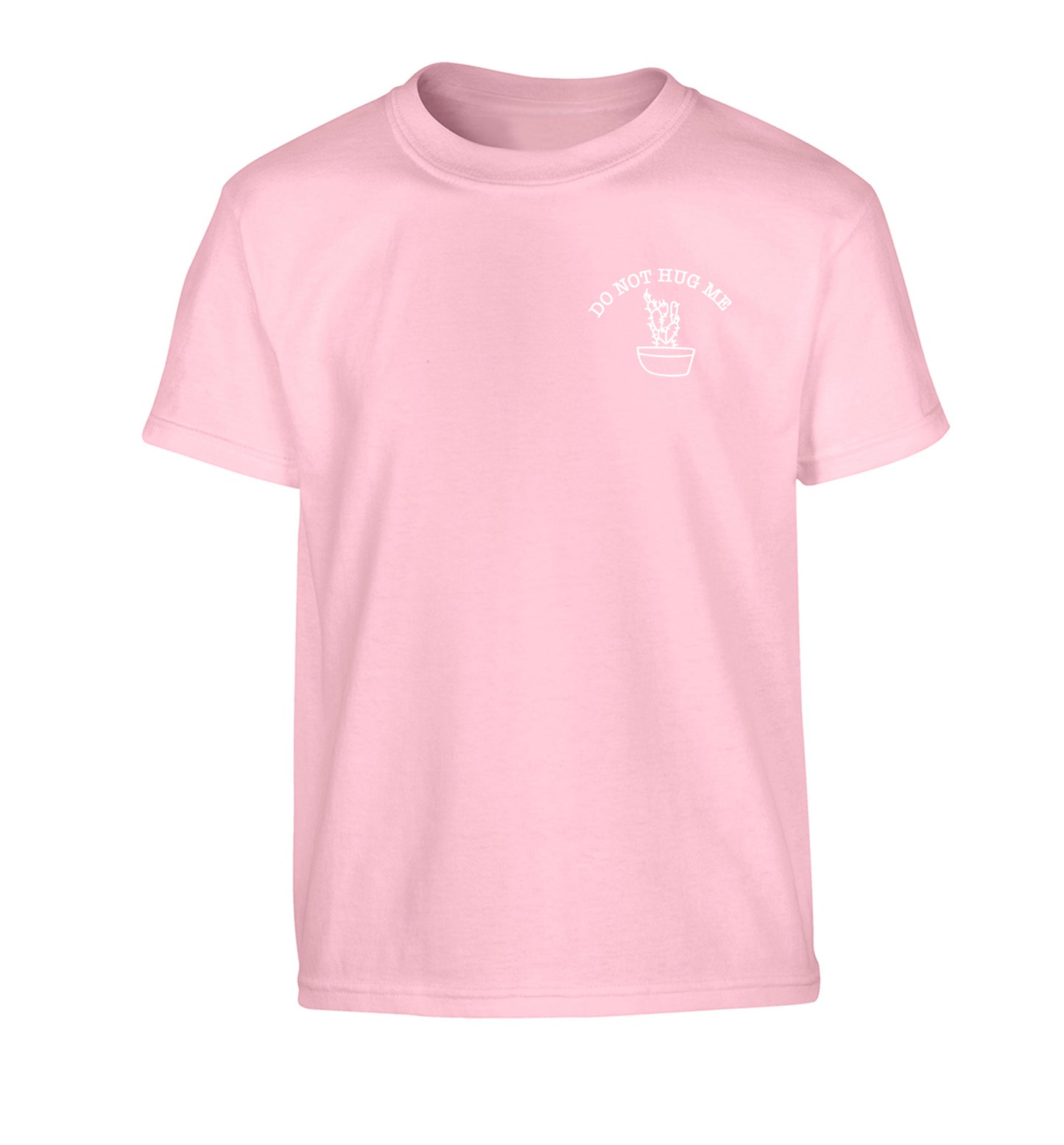 Do not hug me cactus pocket Children's light pink Tshirt 12-13 Years