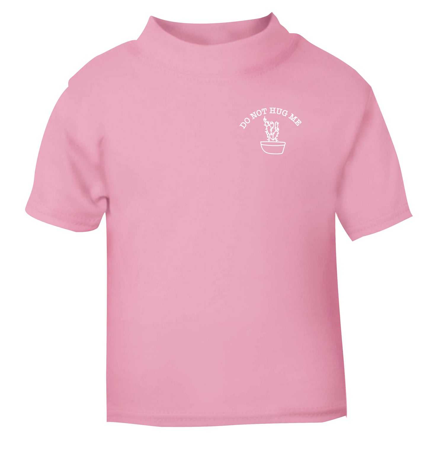 Do not hug me cactus pocket light pink Baby Toddler Tshirt 2 Years