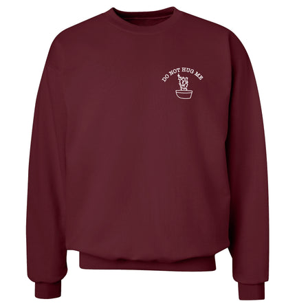 Do not hug me cactus pocket Adult's unisex maroon Sweater 2XL