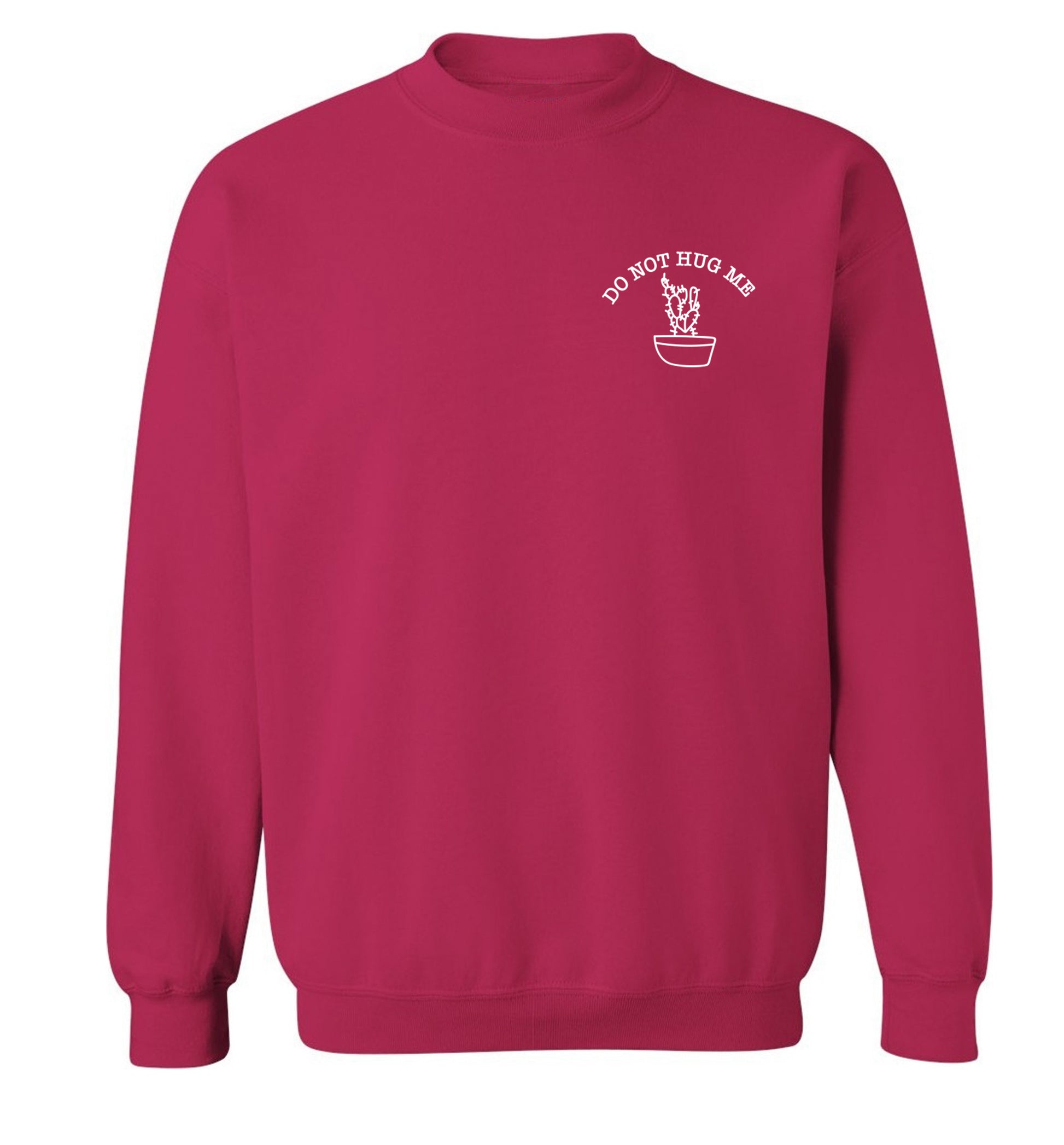 Do not hug me cactus pocket Adult's unisex pink Sweater 2XL