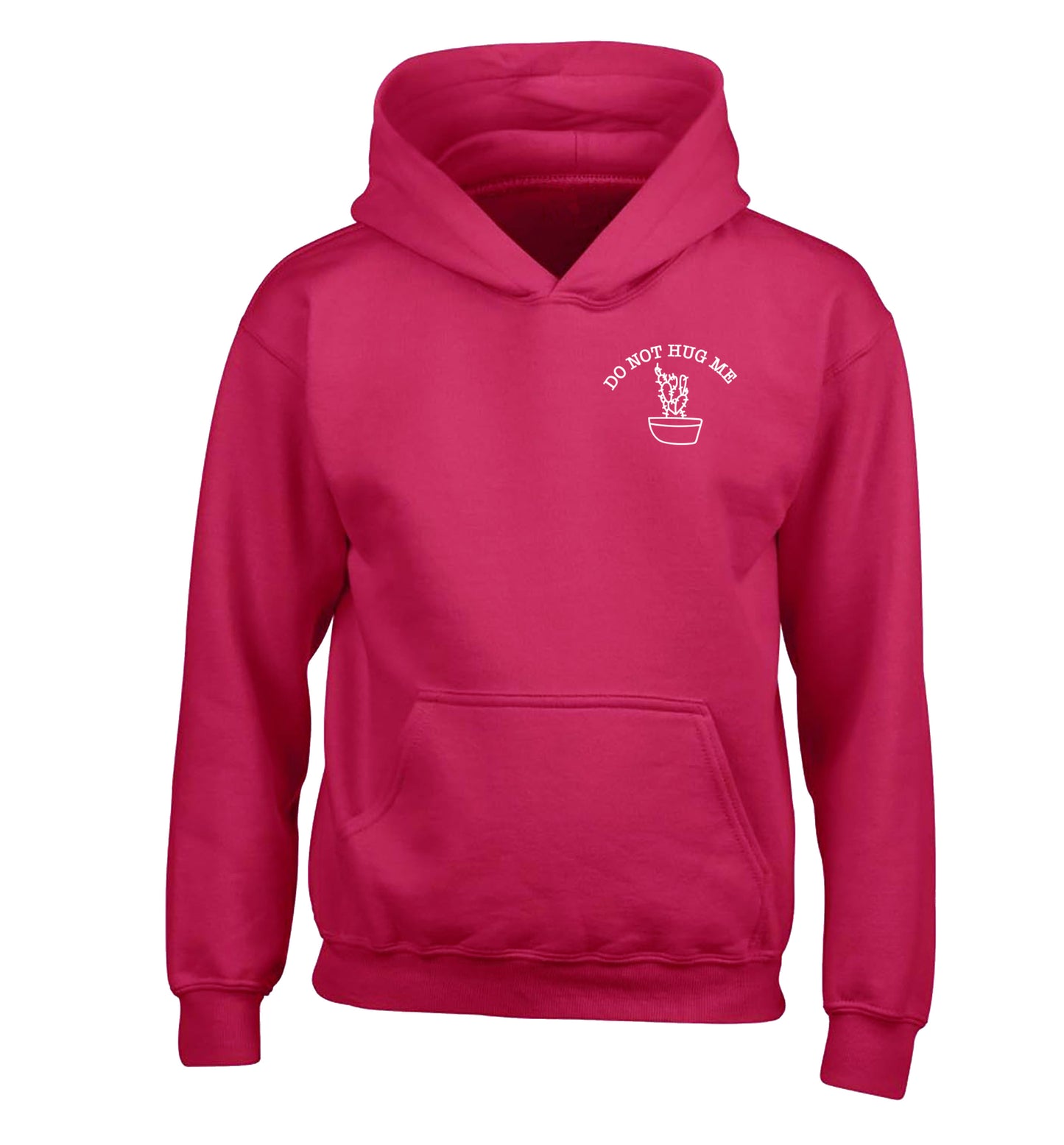 Do not hug me cactus pocket children's pink hoodie 12-13 Years