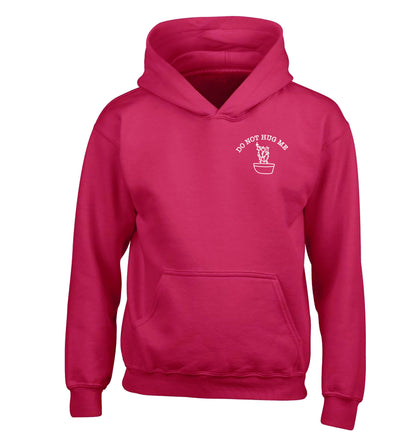 Do not hug me cactus pocket children's pink hoodie 12-13 Years