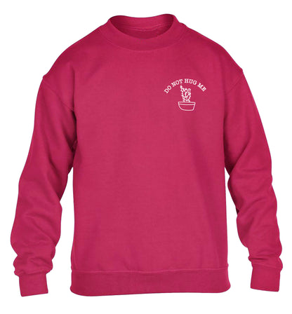 Do not hug me cactus pocket children's pink sweater 12-13 Years