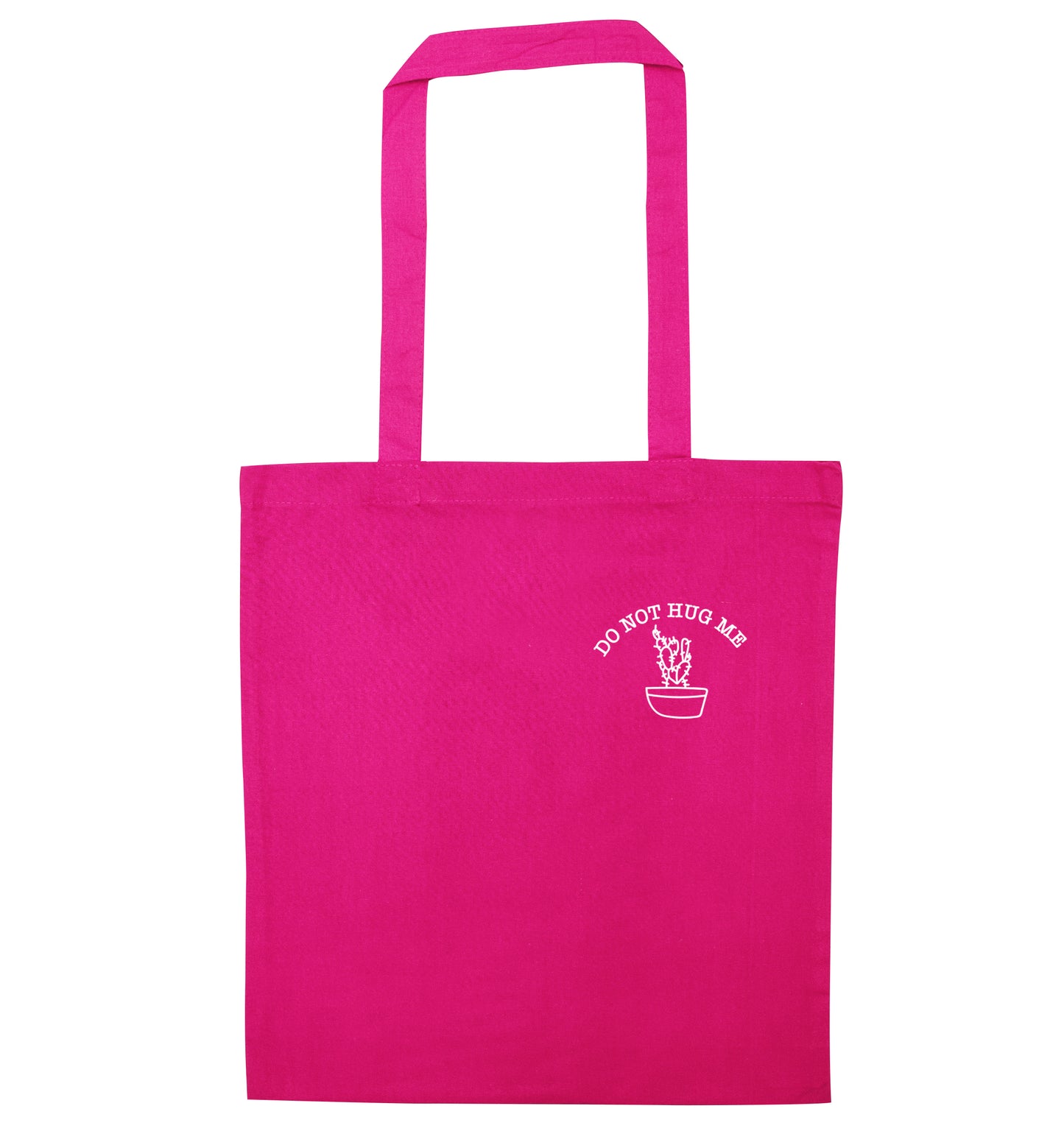 Do not hug me cactus pocket pink tote bag