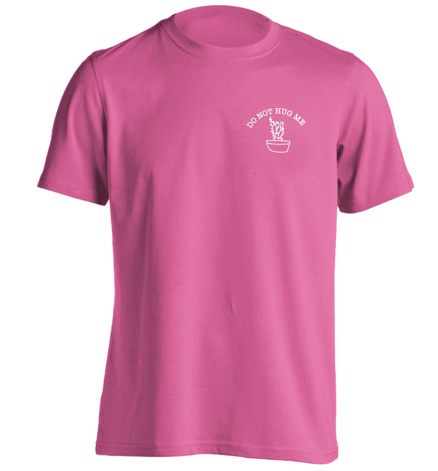 Do not hug me cactus pocket adults unisex pink Tshirt 2XL
