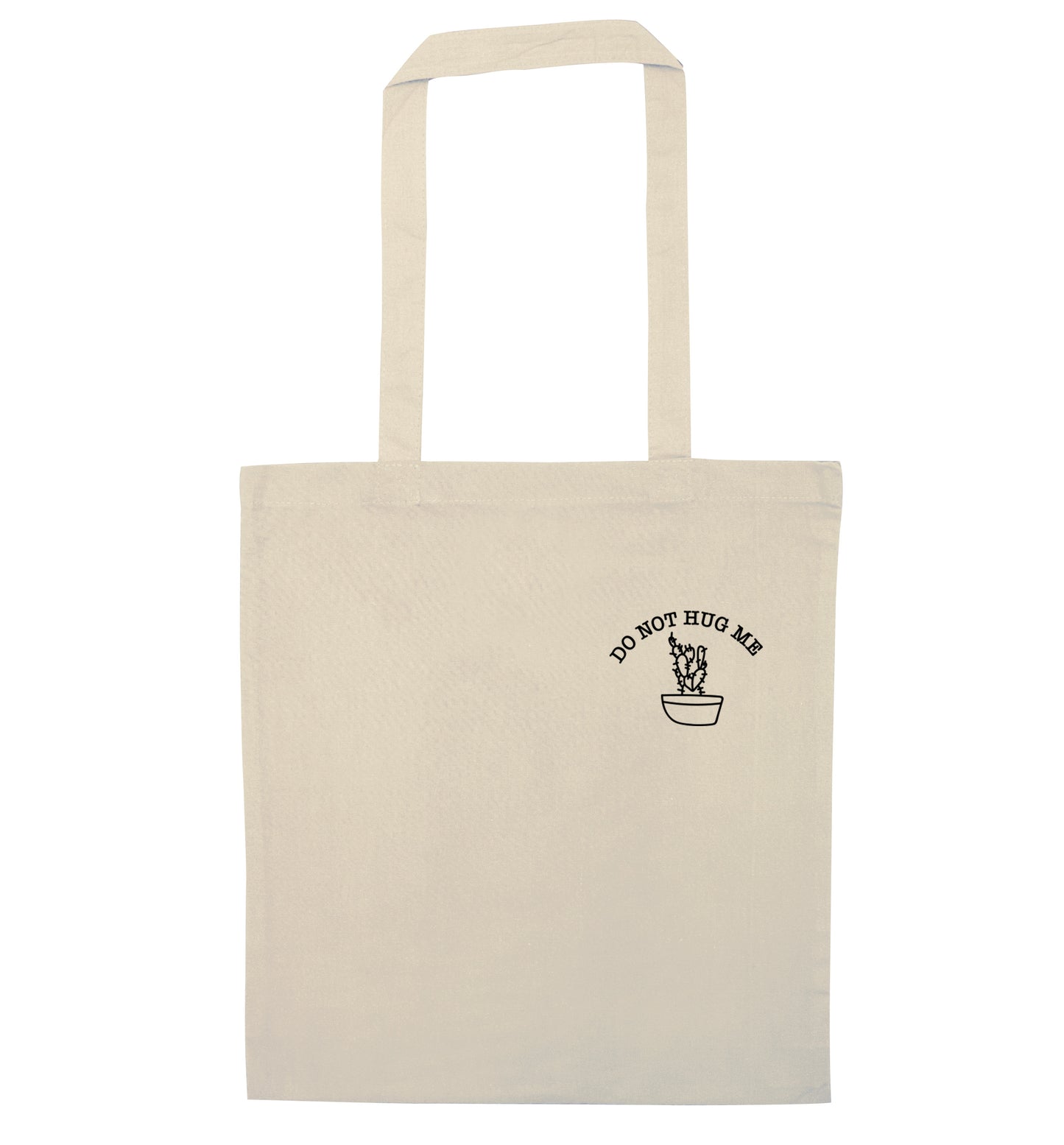 Do not hug me cactus pocket natural tote bag