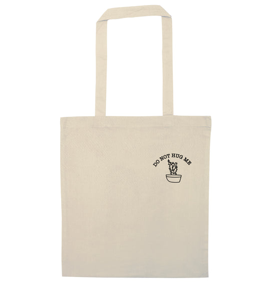 Do not hug me cactus pocket natural tote bag