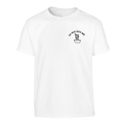 Do not hug me cactus pocket Children's white Tshirt 12-13 Years