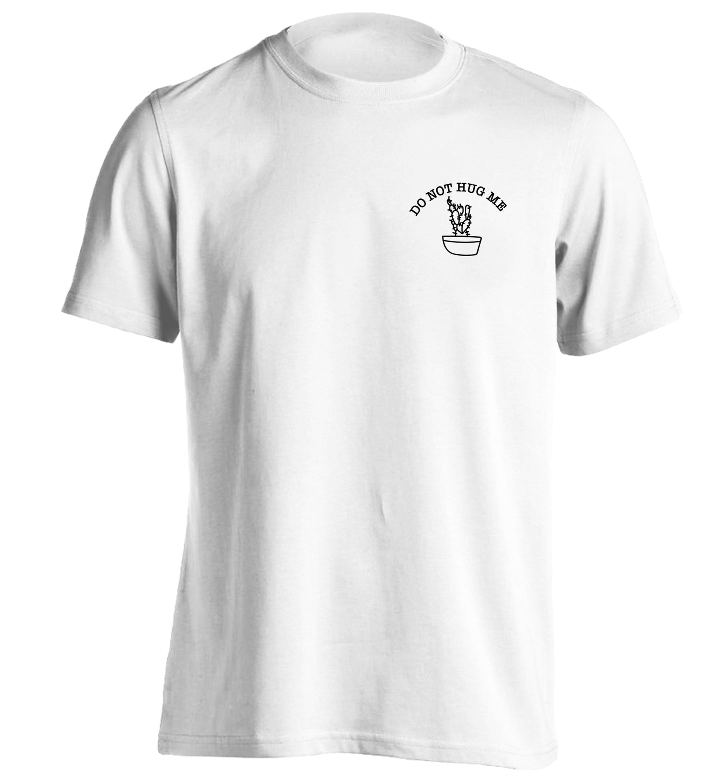 Do not hug me cactus pocket adults unisex white Tshirt 2XL