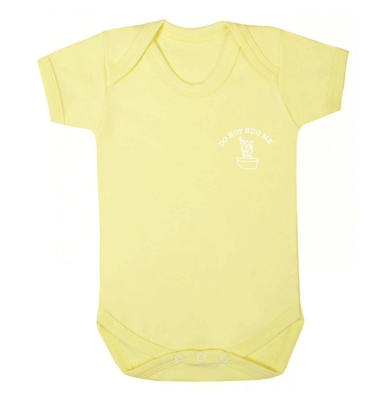 Do not hug me cactus pocket Baby Vest pale yellow 18-24 months