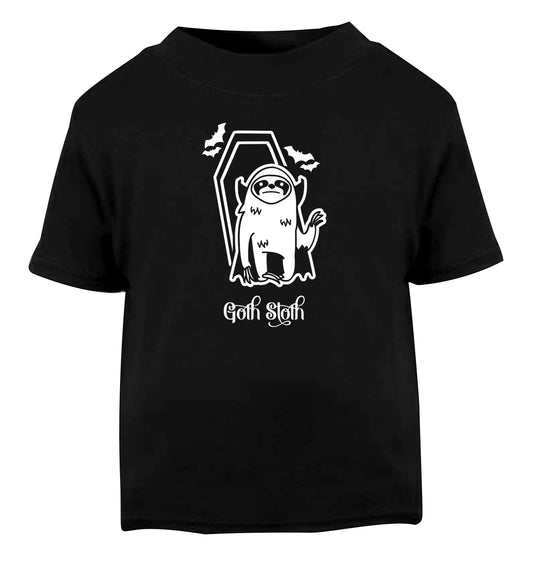 Goth Sloth Black Baby Toddler Tshirt 2 years