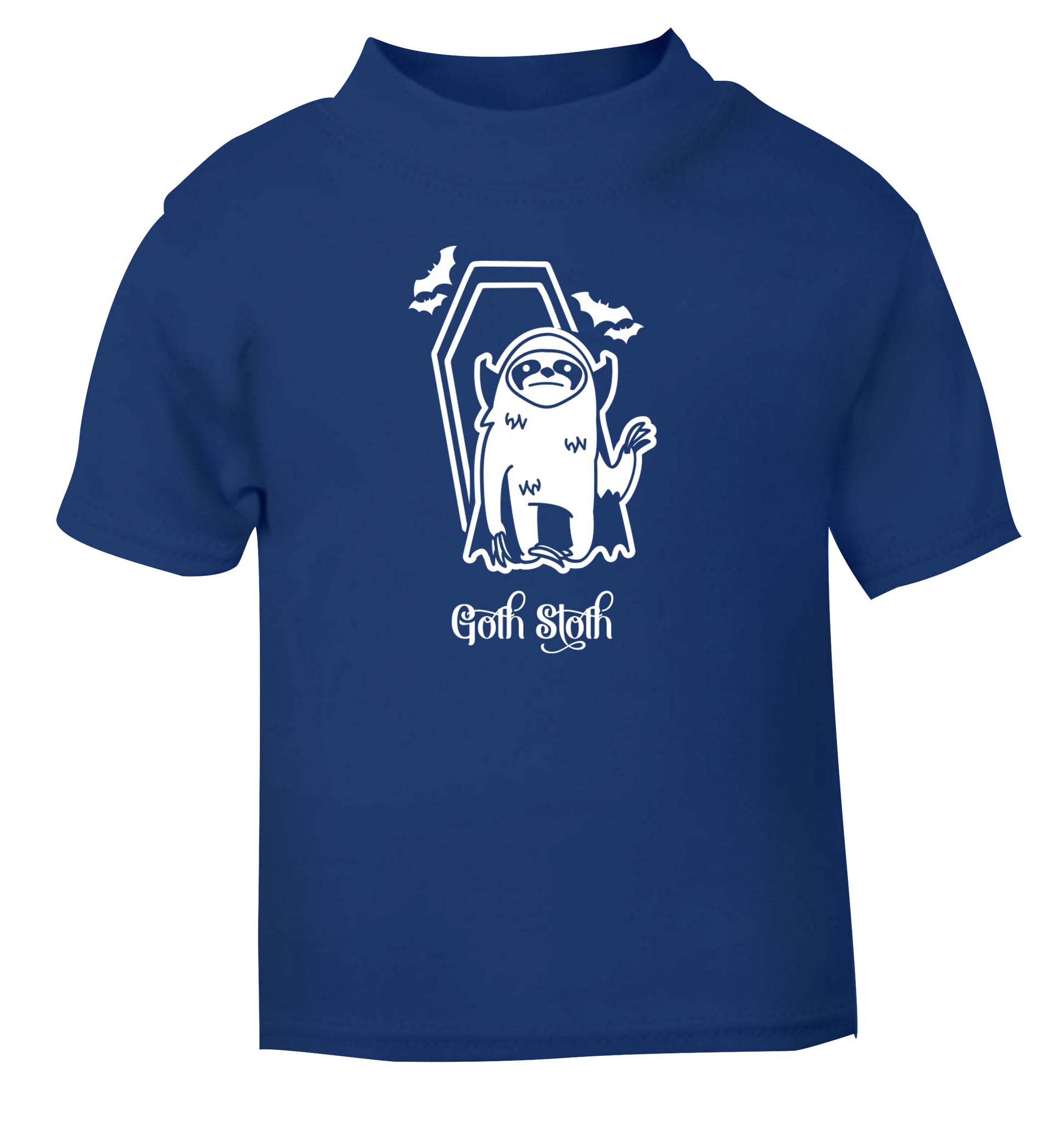 Goth Sloth blue Baby Toddler Tshirt 2 Years