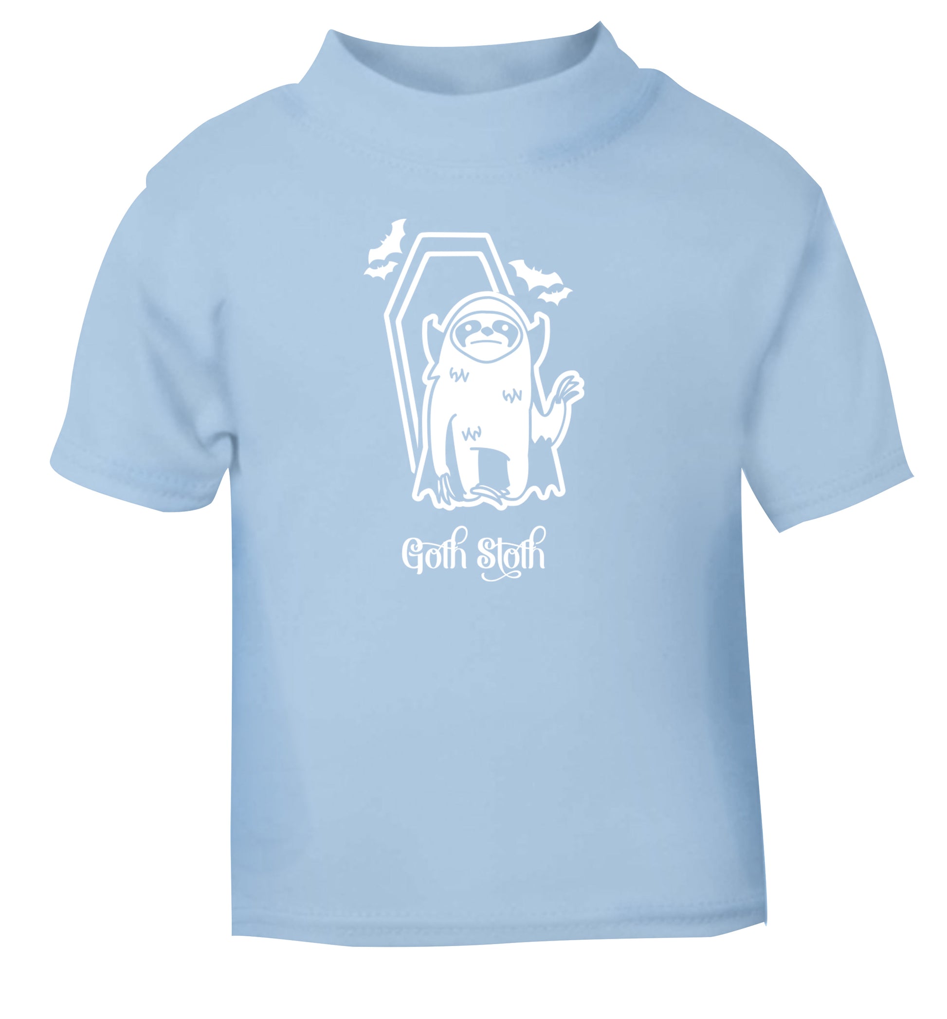 Goth Sloth light blue Baby Toddler Tshirt 2 Years