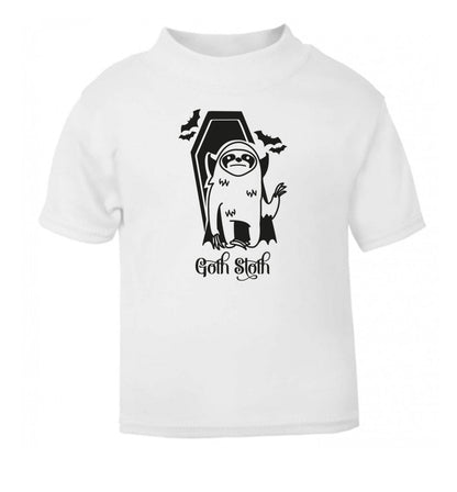 Goth Sloth white Baby Toddler Tshirt 2 Years