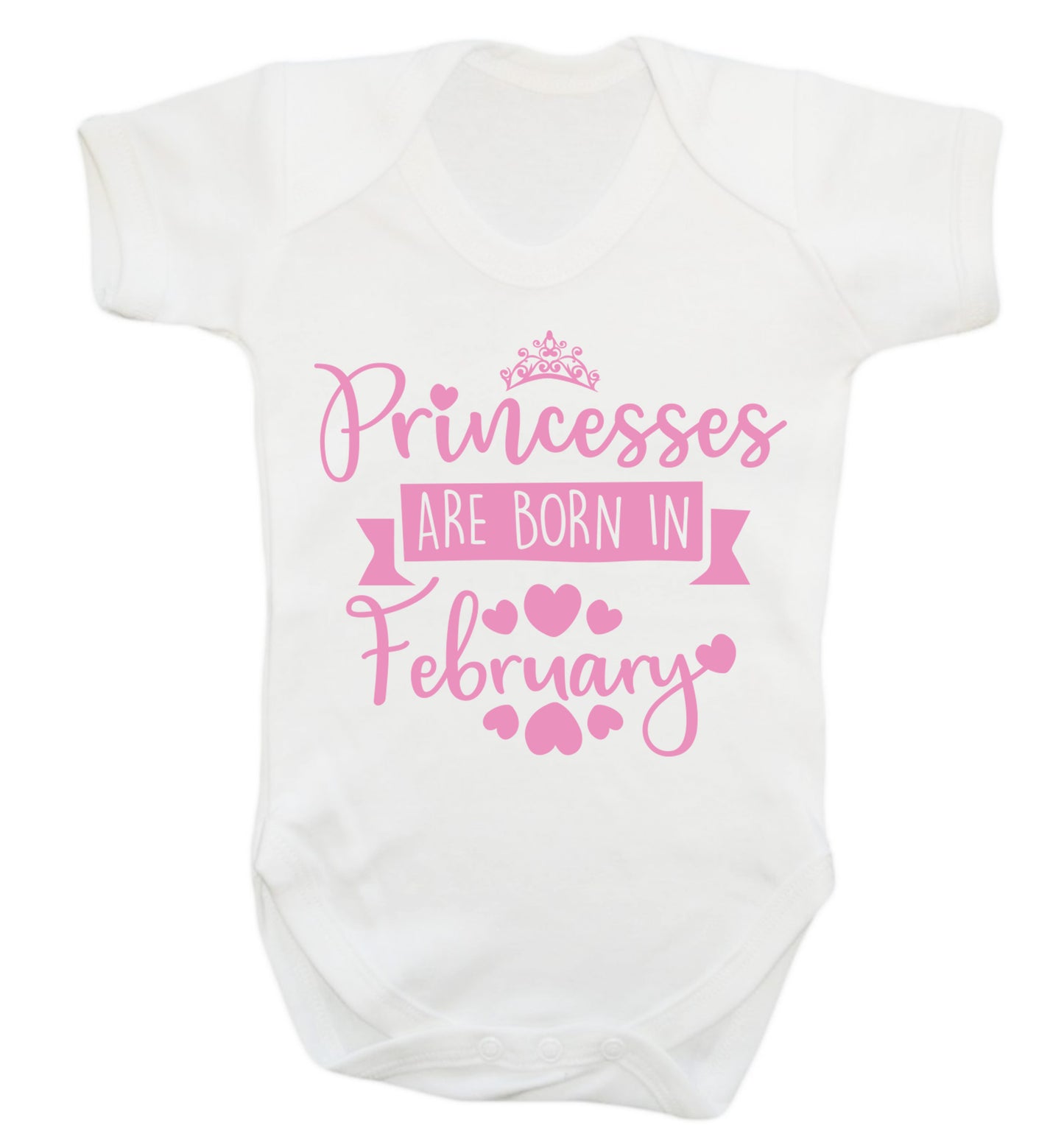 Princesses are born in February Baby Vest white 18-24 months