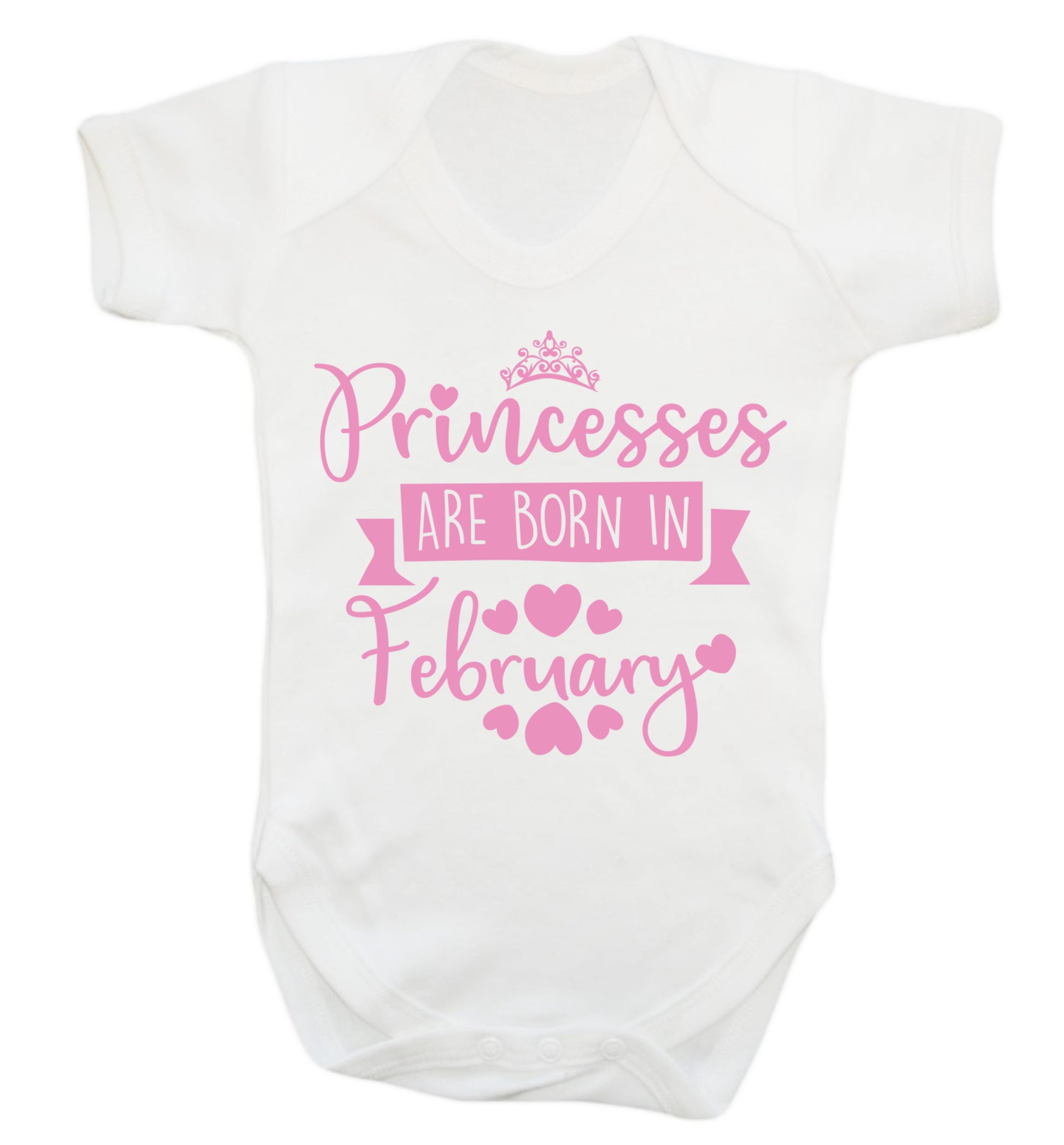 Princesses are born in February Baby Vest white 18-24 months