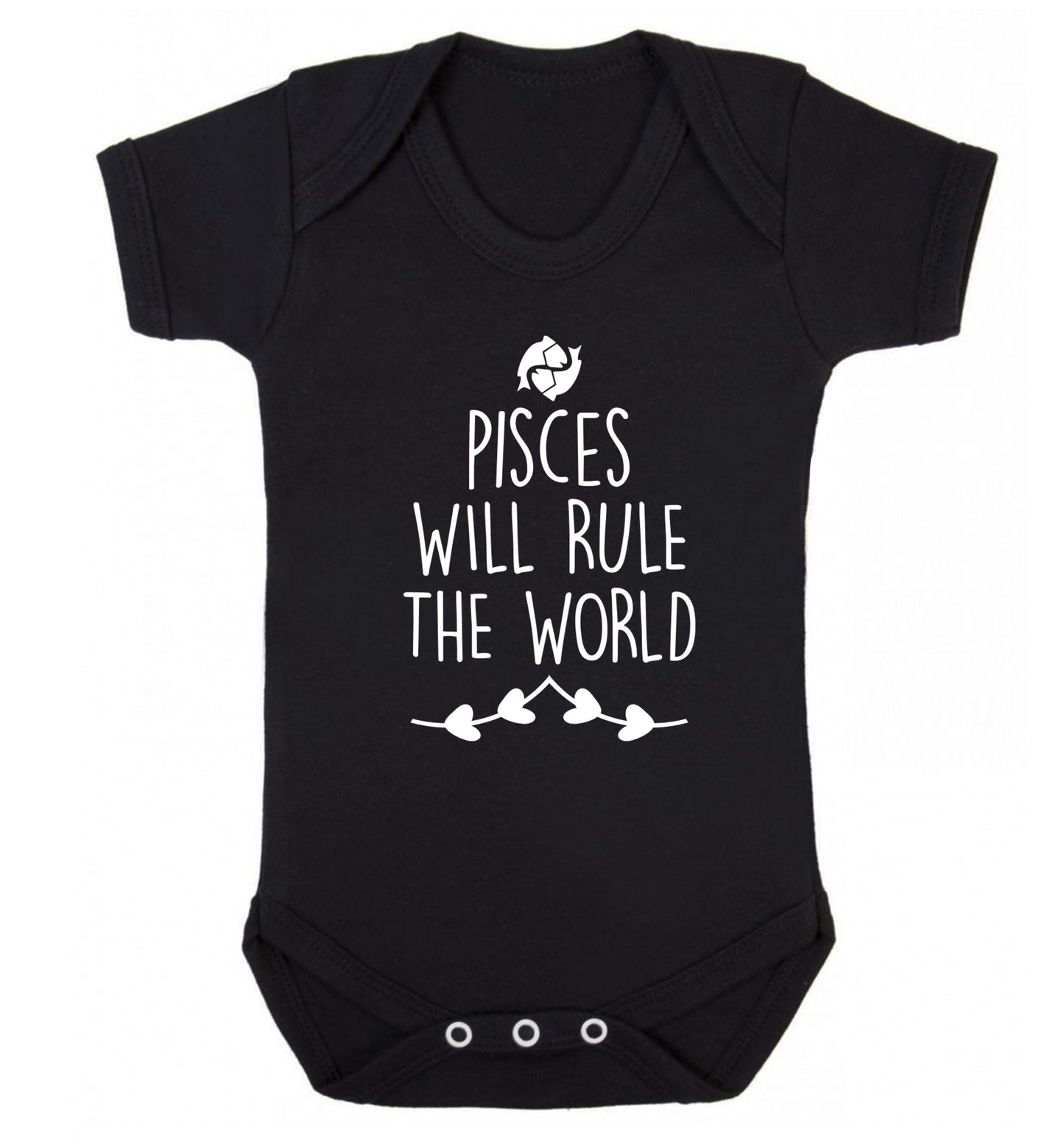 Pisces will run the world Baby Vest black 18-24 months