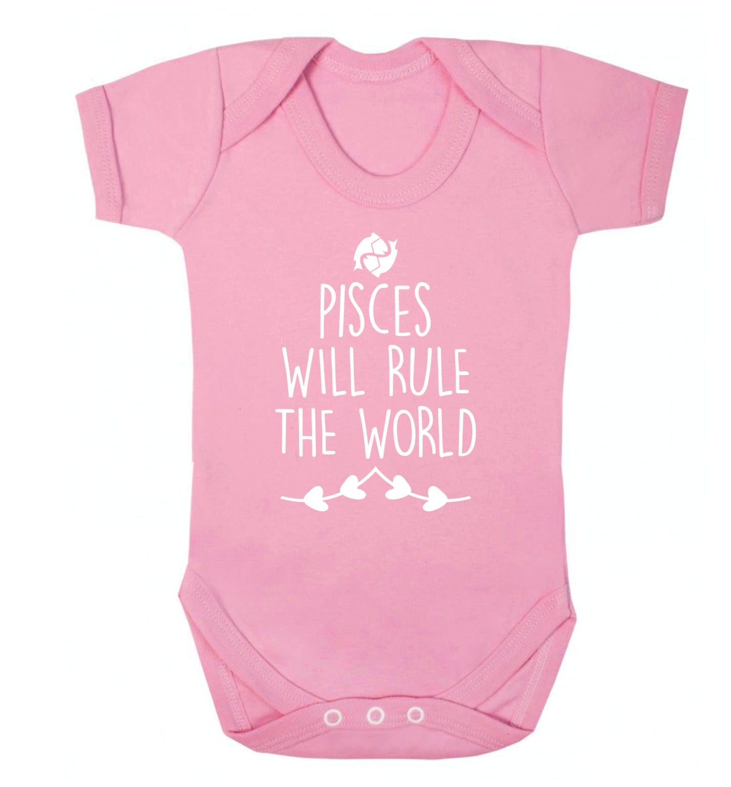 Pisces will run the world Baby Vest pale pink 18-24 months