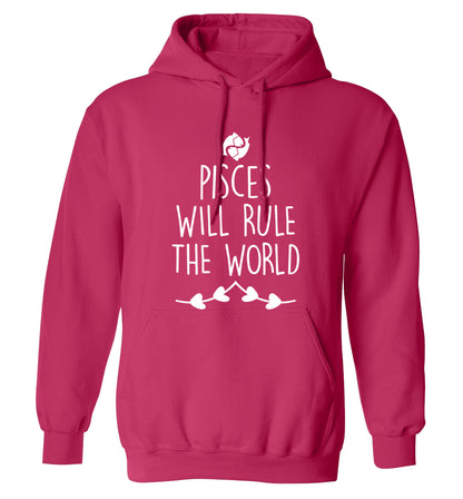 Pisces will run the world adults unisex pink hoodie 2XL