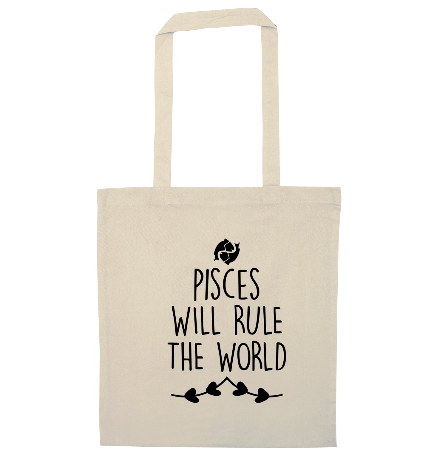Pisces will run the world natural tote bag