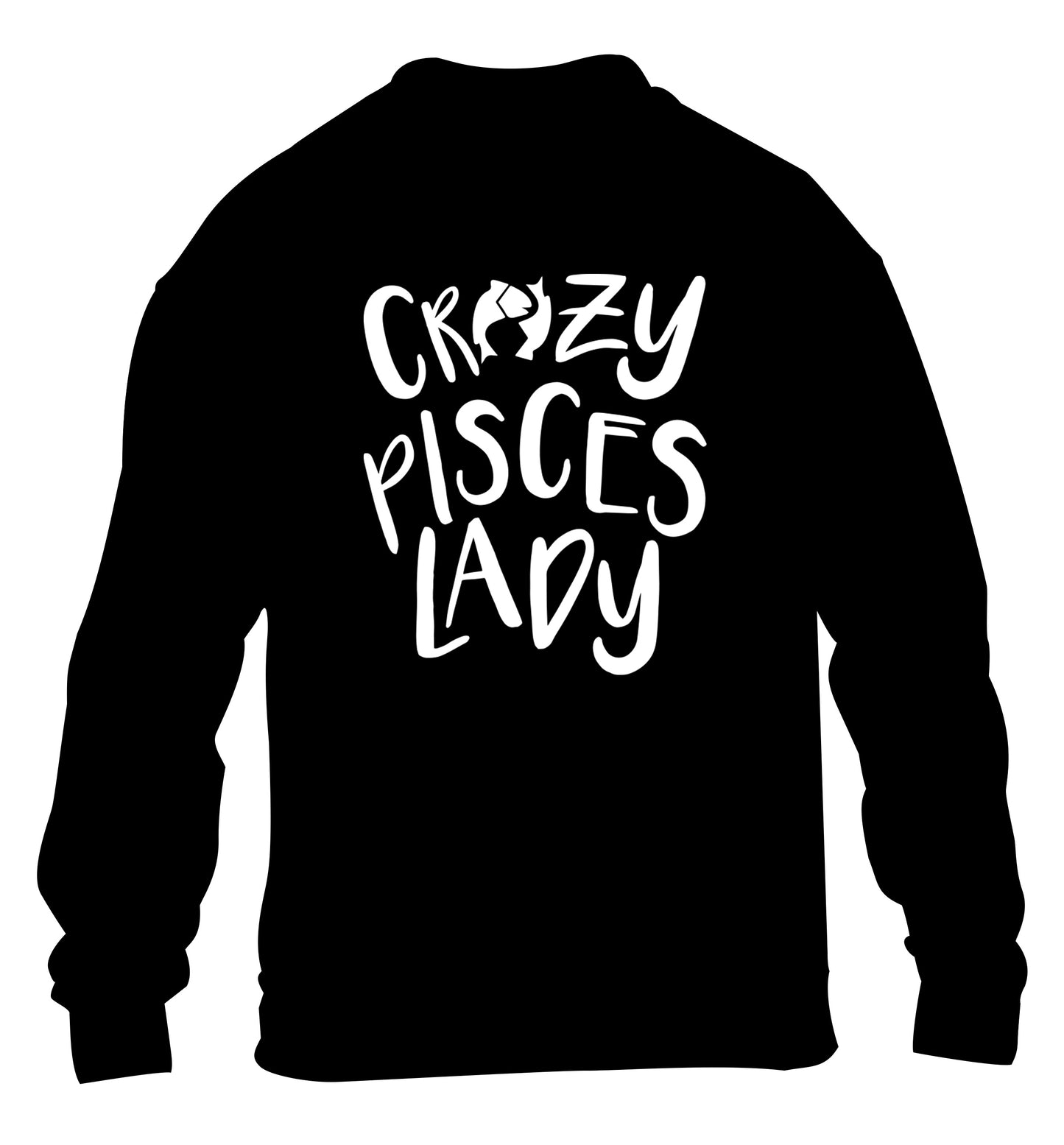 Crazy pisces Lady children's black sweater 12-13 Years