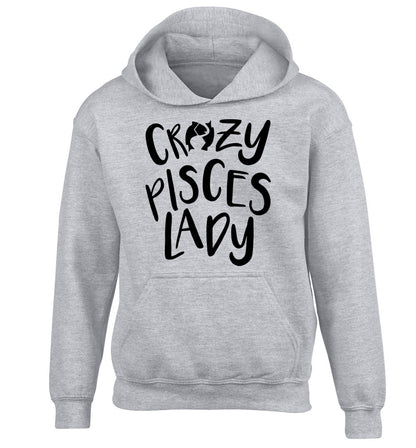 Crazy pisces Lady children's grey hoodie 12-13 Years
