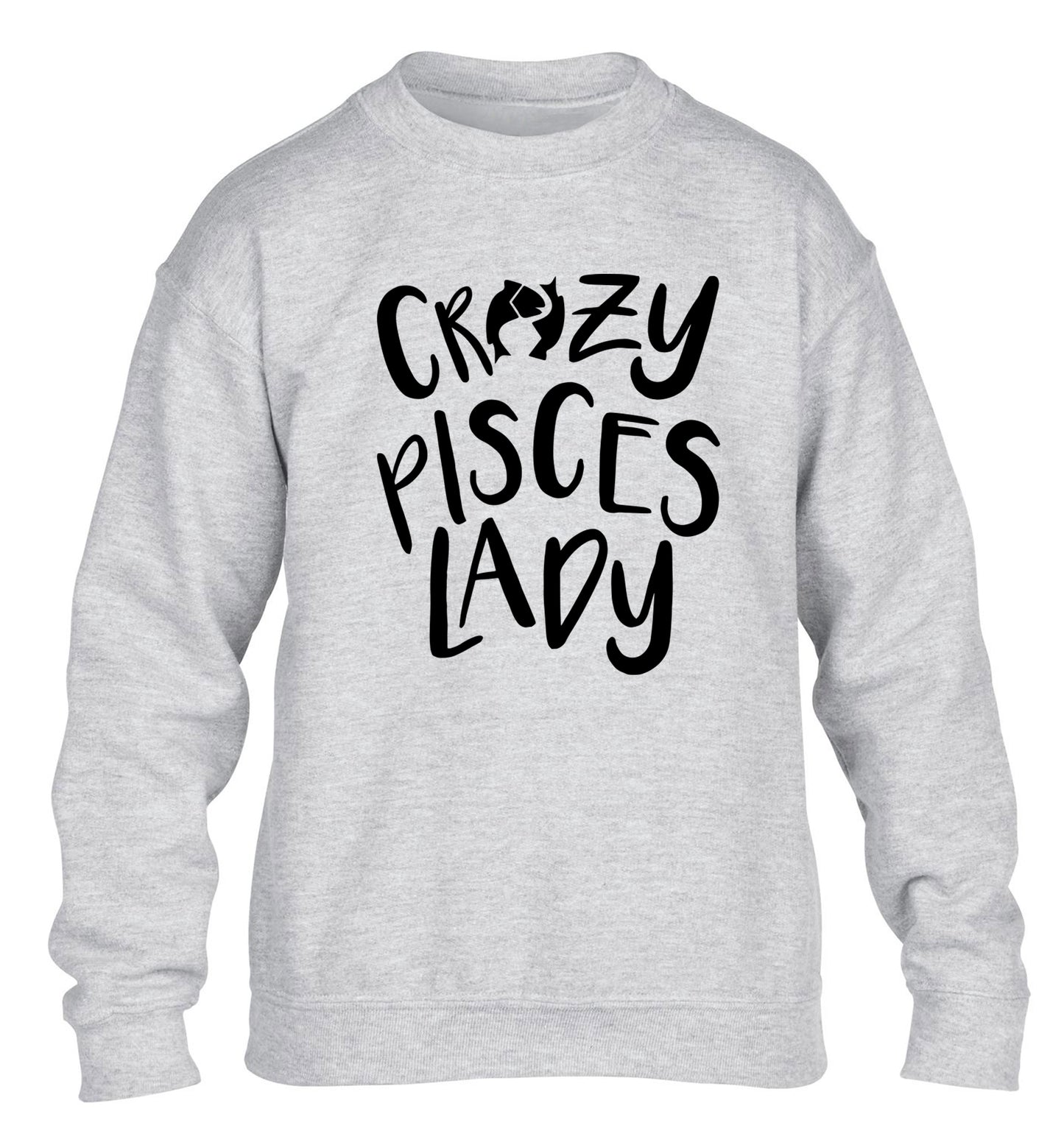 Crazy pisces Lady children's grey sweater 12-13 Years