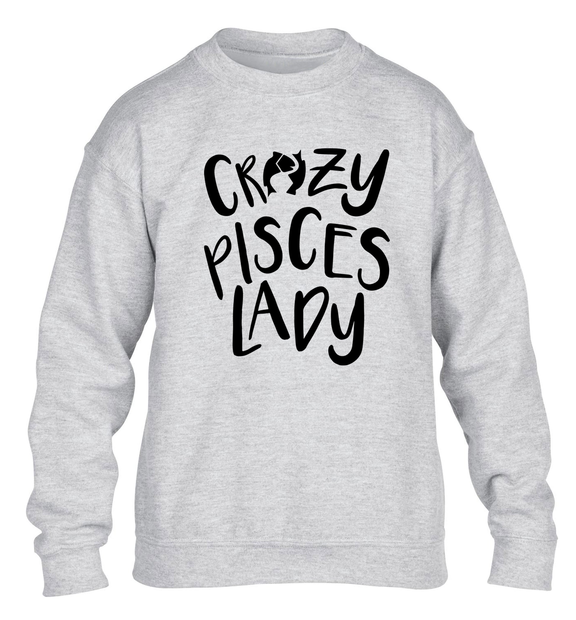 Crazy pisces Lady children's grey sweater 12-13 Years