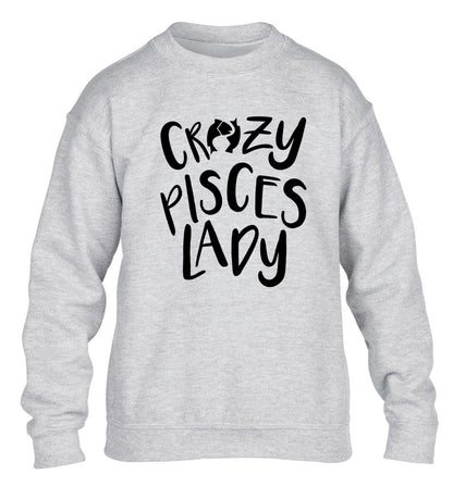 Crazy pisces Lady children's grey sweater 12-13 Years
