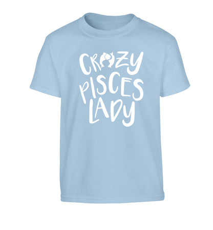 Crazy pisces Lady Children's light blue Tshirt 12-13 Years