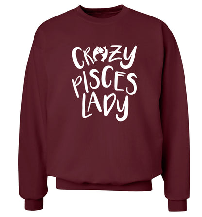 Crazy pisces Lady Adult's unisex maroon Sweater 2XL