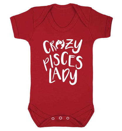 Crazy pisces Lady Baby Vest red 18-24 months