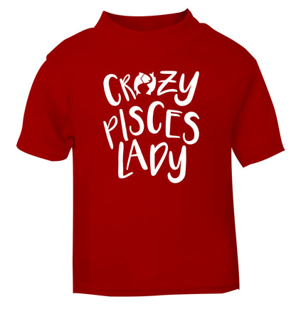 Crazy pisces Lady red Baby Toddler Tshirt 2 Years