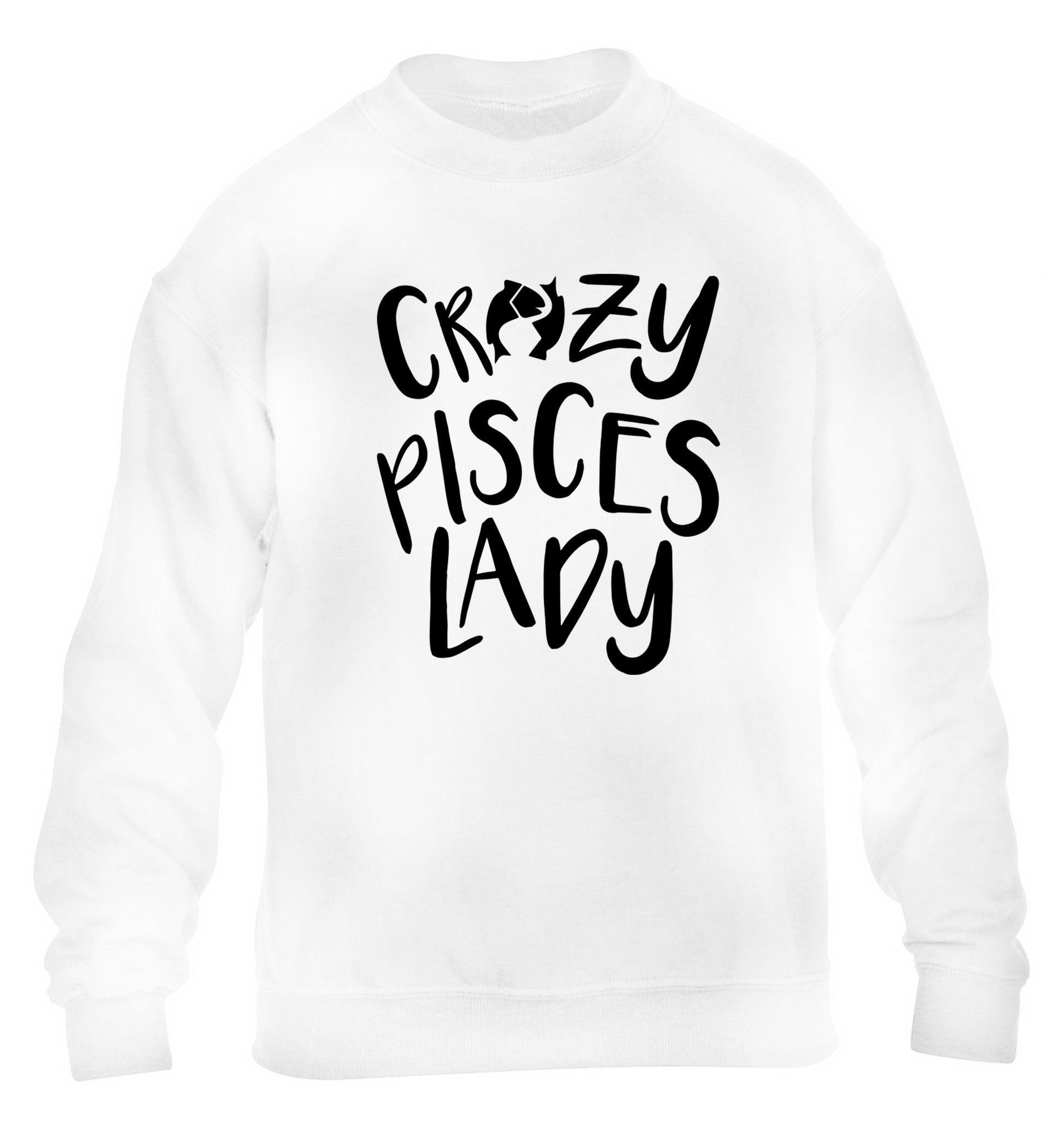 Crazy pisces Lady children's white sweater 12-13 Years
