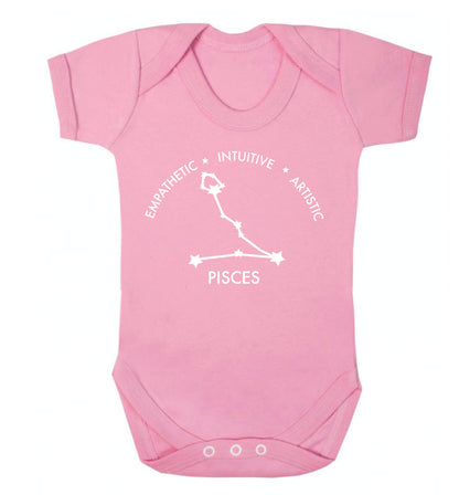 Pisces: Empathetic | Intuitive | Artistic Baby Vest pale pink 18-24 months