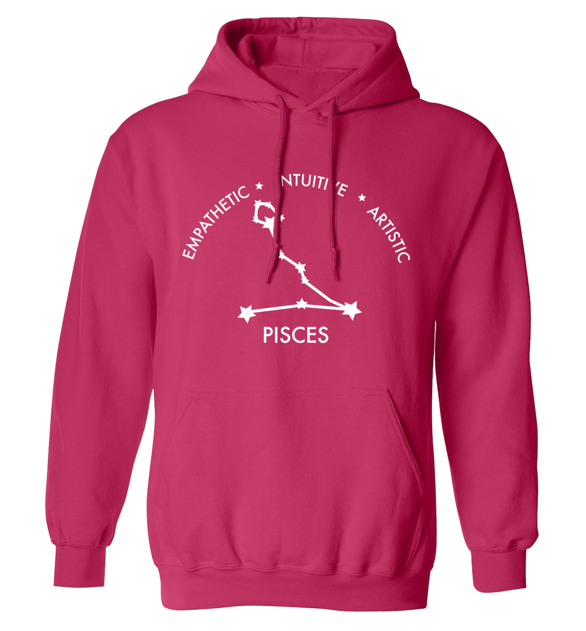 Pisces: Empathetic | Intuitive | Artistic adults unisex pink hoodie 2XL