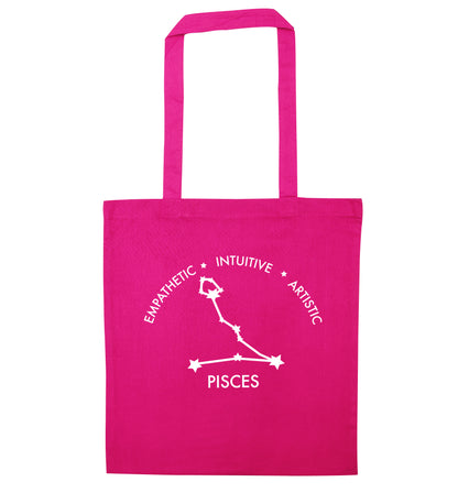 Pisces: Empathetic | Intuitive | Artistic pink tote bag
