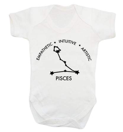 Pisces: Empathetic | Intuitive | Artistic Baby Vest white 18-24 months