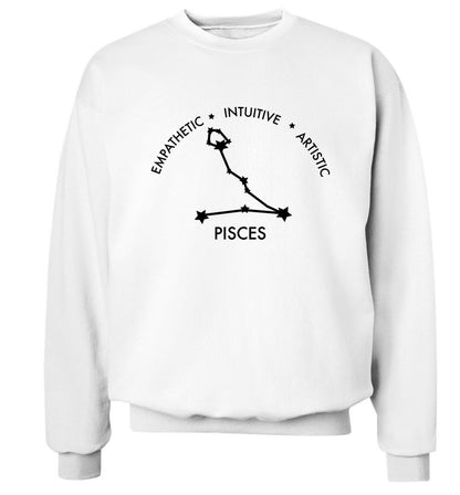 Pisces: Empathetic | Intuitive | Artistic Adult's unisex white Sweater 2XL