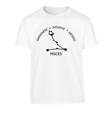Pisces: Empathetic | Intuitive | Artistic Children's white Tshirt 12-13 Years