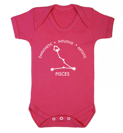 Capricorn: Ambitious | Patient | Gracious Baby Vest dark pink 18-24 months