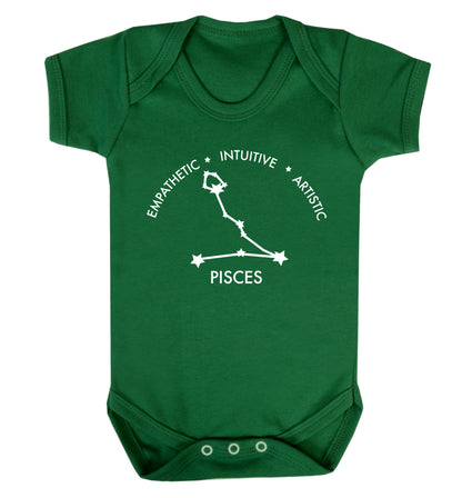 Capricorn: Ambitious | Patient | Gracious Baby Vest green 18-24 months