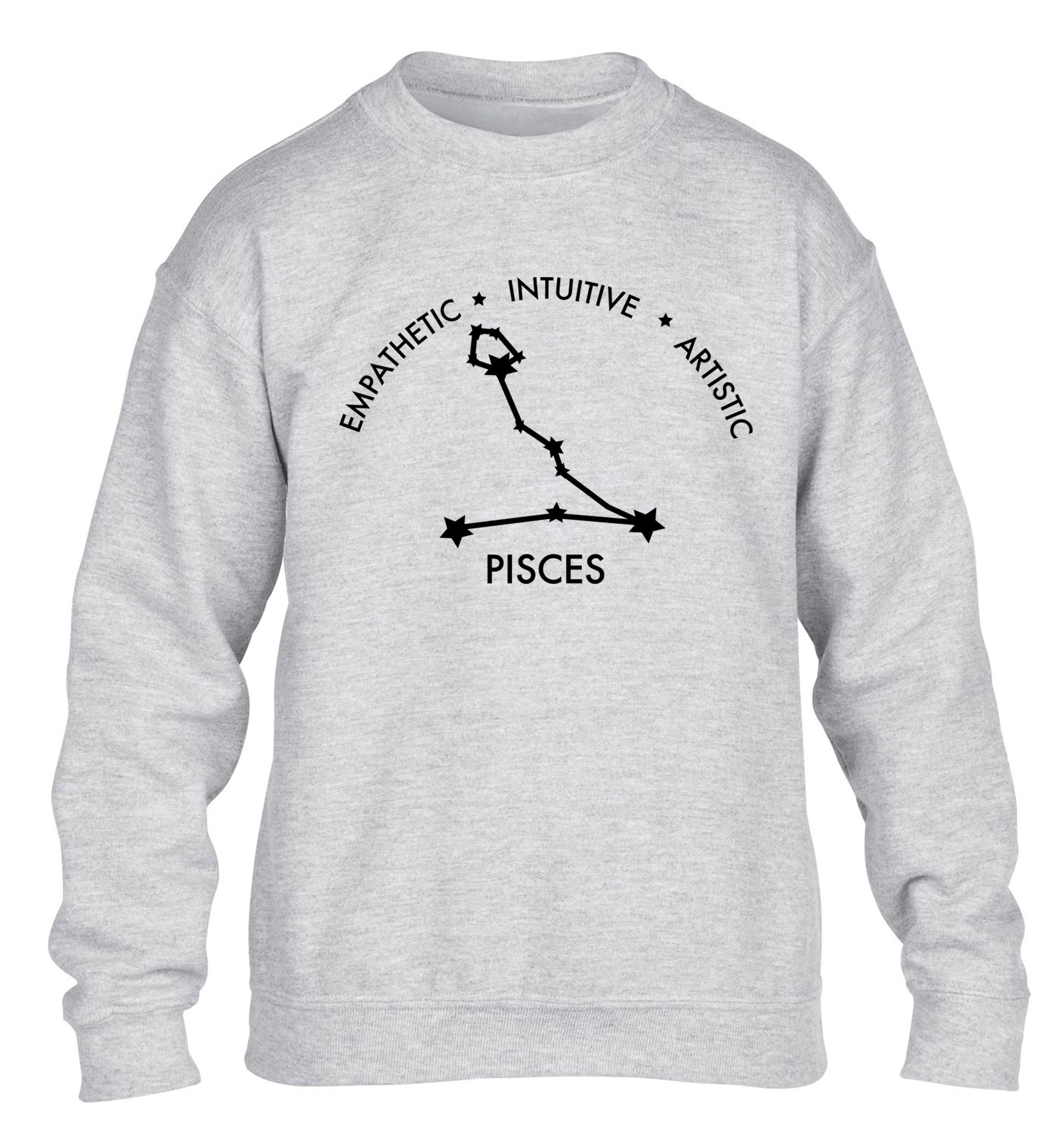 Capricorn: Ambitious | Patient | Gracious children's grey sweater 12-13 Years