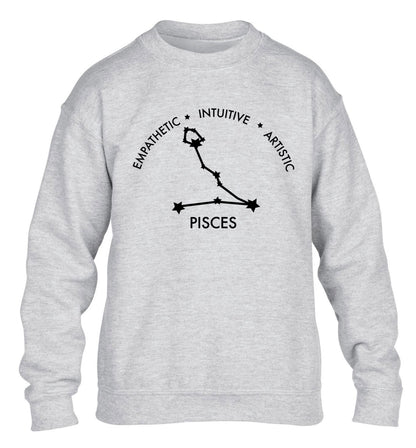 Capricorn: Ambitious | Patient | Gracious children's grey sweater 12-13 Years