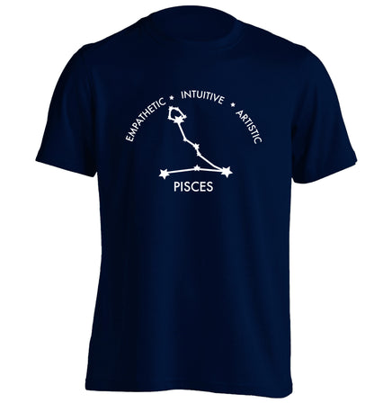 Capricorn: Ambitious | Patient | Gracious adults unisex navy Tshirt 2XL