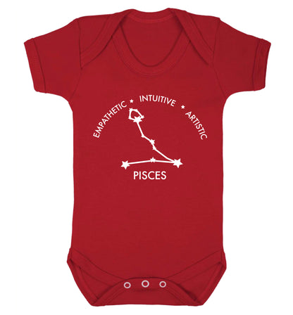Capricorn: Ambitious | Patient | Gracious Baby Vest red 18-24 months