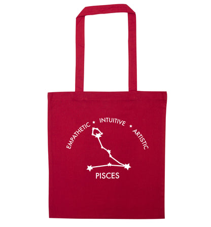 Capricorn: Ambitious | Patient | Gracious red tote bag