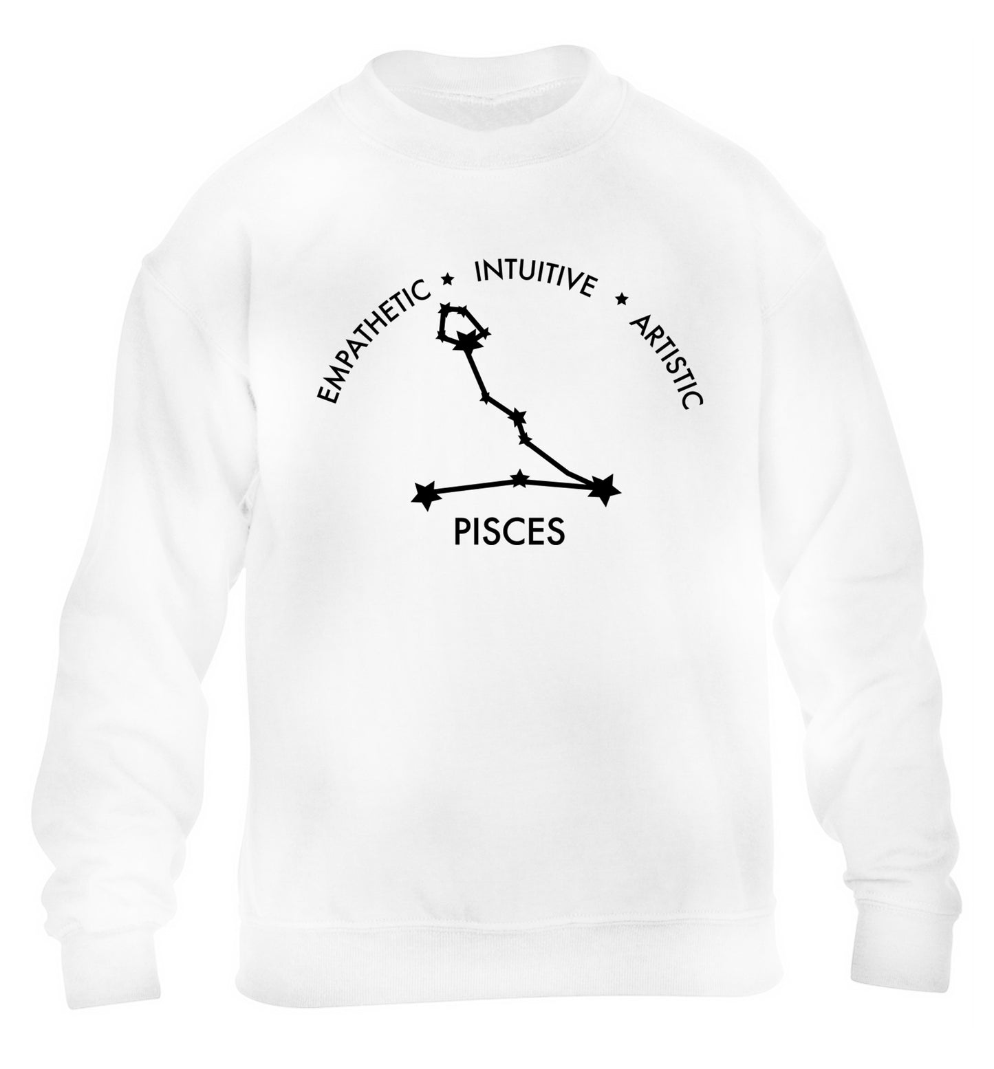 Capricorn: Ambitious | Patient | Gracious children's white sweater 12-13 Years