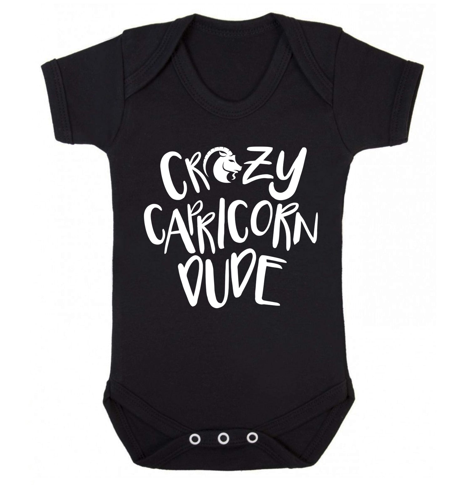 Crazy capricorn dude Baby Vest black 18-24 months